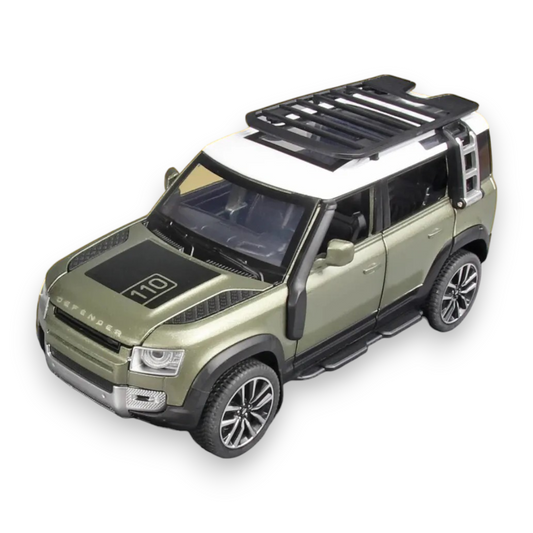 1:32 L-R Defender with Display Base- Alloy Diecast Car Model with Sound & Light Simulation Interactive Diecast - 1/32
