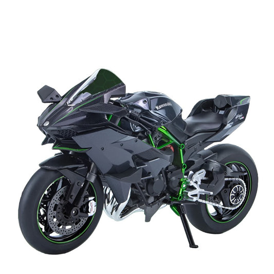 1:9 Kawasaki Ninja H2R/H2 Motorcycle - Alloy Diecast Model Bike with Sound & Light Simulation Toy Motorcycle - 1/9